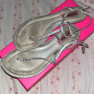Betsey Johnson Fadeout silver sandals